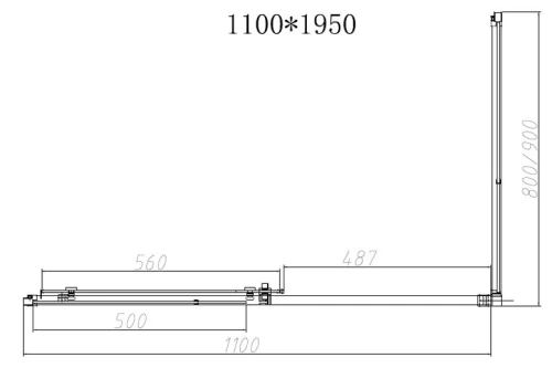 Душевой уголок Vincea Slim-N VSR-4SN9011CLB