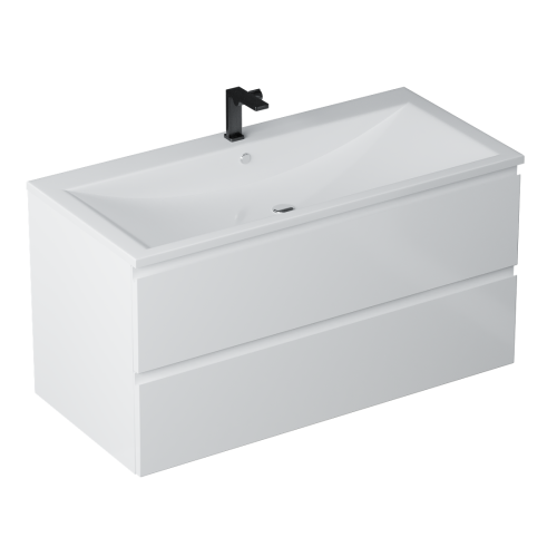 Тумба подвесная Vela Мира 100П под Alice (белый глянец) TU14510