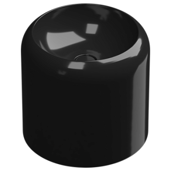 Раковина накладная 42 см GSG Ceramic Design Petra PELAVSECOLFS002, черный глянцевый