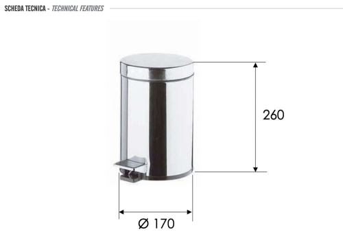 Ведро 3 литра Remer RB501CR