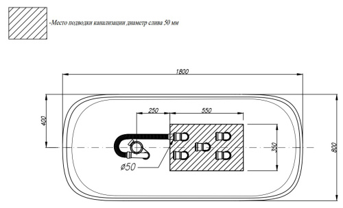 Ванна из искусственного камня Kolpa-San Gloria FS 180x80
