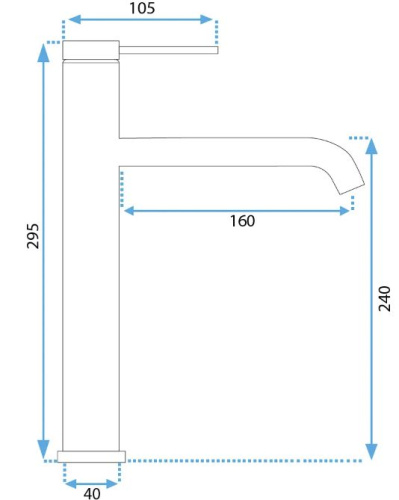 Смеситель для умывальника Rea Clif nikiel matt B5330