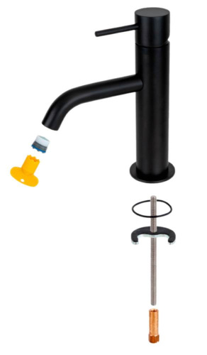 Смеситель для раковины Remer X Style X12NO, черный матовый