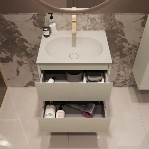 Тумба подвесная Vincea Welle 600 M.Beige Soft-touch VMC-2WL600MBG