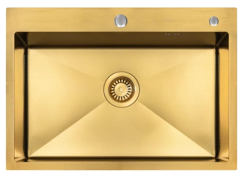 Мойка кухонная Arfeka Eco AR 700*500 gold PVD NANO decor