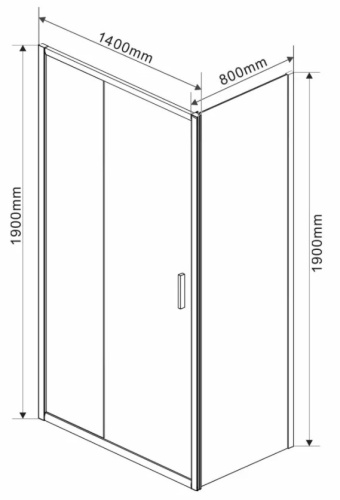 Душевой уголок Vincea Garda VSR-1G8014CH