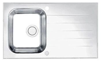 Мойка для кухни Alveus GLASSIX UP 10 RAL9005-90 (белый цвет) 860x500 1123819