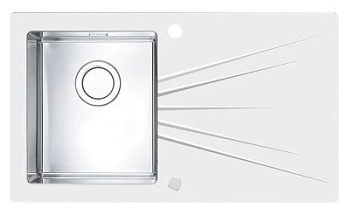 Мойка для кухни Alveus KARAT UP 10 белый  860x500 левая 1123795