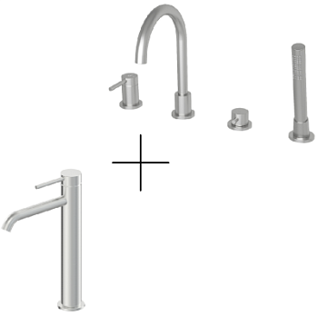 Душевая система для ванны со смесителем Oliveeka OL-669017+88239017-BN