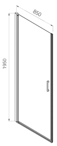 Душевая дверь Vincea Alpha VDP-3AL850CLGM