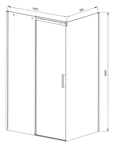 Душевой уголок Vincea Dice VSR-4D9014CLB