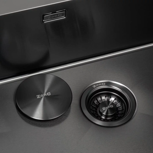 Мойка кухонная Zorg ZRN 5055 premium PVD Gunblack