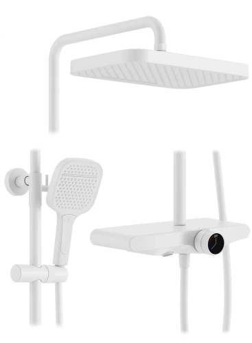 Душевая система Rea Bari white matt P0895
