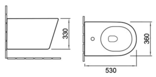 Биде подвесное Vincea Q-Line VB1-11G1B