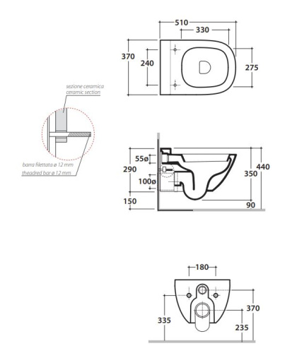 Унитаз подвесной Globo STOCKHOLM LAS03BI
