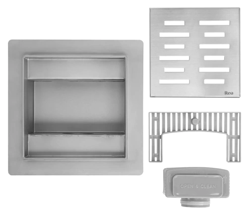 Трап для душа Rea Line 120x120 nikiel matt G6204