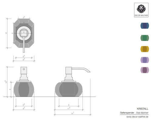 Дозатор для мыла Decor Walther Krystall SSP 0924256