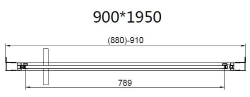 Душевая дверь Vincea Slim 8mm VDP-4SL900CLGM