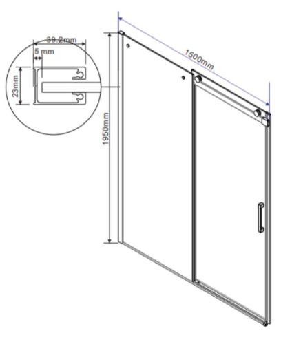 Душевая дверь Vincea Como VPS-1C150CL