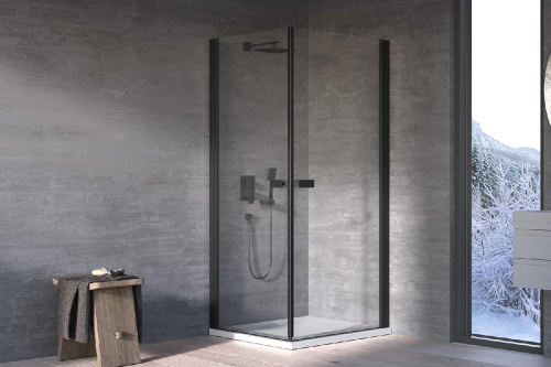 Душевой уголок Kolpa-San Andromeda Q 90 black transparent 516490