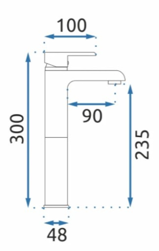 Смеситель для умывальника Rea Bloom White Chrome B9917