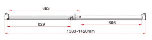Душевая дверь Vincea Lugano VDS-1L140CLB-1
