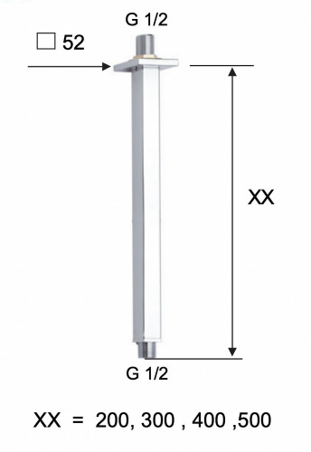 Кронштейн потолочный 30 см Remer 347S30XV, сталь