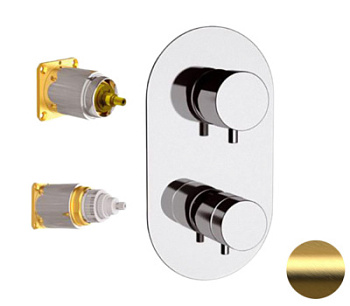 Смеситель для душа Remer Elegance NT93KBBG, золото брашированное