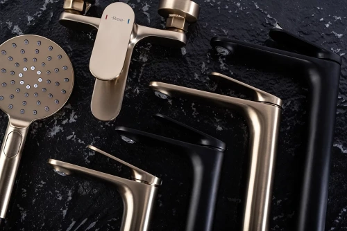 Смеситель для умывальника Rea Marco gold matt B4895