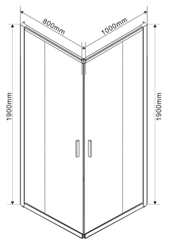Душевой уголок Vincea Garda VSS-1G8010CGB