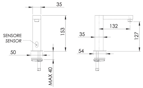 Смеситель сенсорный для раковины Sensor SE17 