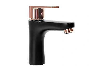 Смеситель для умывальника Rea Mild black matt rose gold B4807