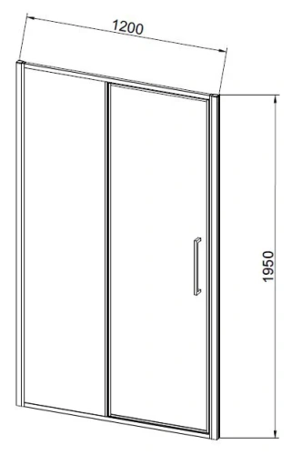 Душевая дверь Vincea Slim 8mm VDP-4SL120CLGM