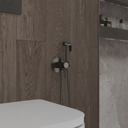 Гигиенический душ со смесителем Oliveeka OL-829902+88139017-BGM, мат.оружейный металл