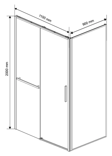 Душевой уголок Vincea Slim Soft VSR-1SS9011CLG