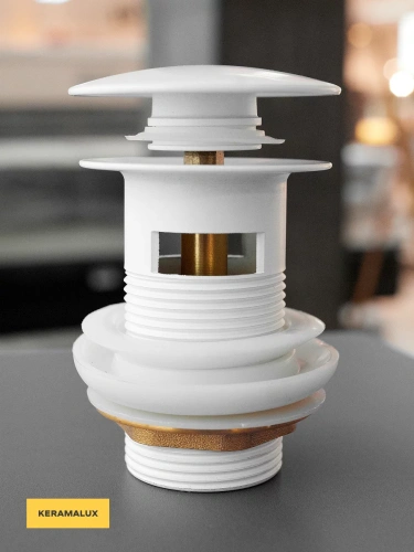 Донный клапан для раковины CeramaLux RD001MW с переливом