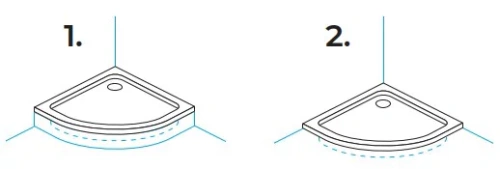 Душевой поддон Kolpa-san Moonwalk R 90x90 R550 white 922780