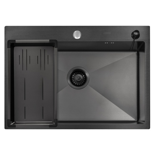 Комплект Arfeka Eco AR мойка 700*500, коландер G, дозатор black decor