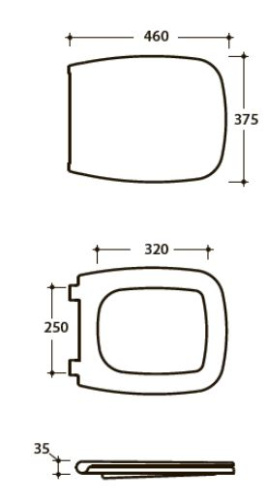 Сиденье с системой soft close Globo Daily DAR20BI