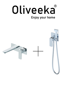 Гигиенический душ со смесителем Oliveeka OL-829003+869003-CR, хром