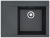 Мойка для кухни Alveus PURE-G 60R Algranit DEEP BLACK-A90 680x520x198 1149496