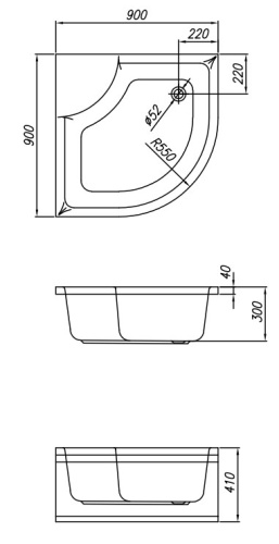 Душевой поддон Kolpa-san Dixie 90x90 562880