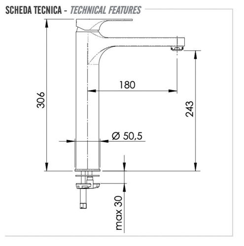 Смеситель для раковины Remer Class Line L11LXL
