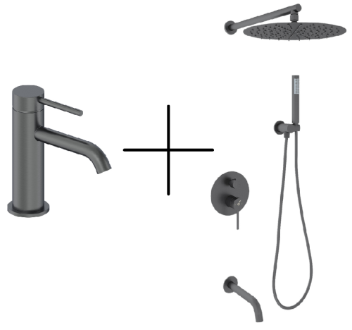 Набор душевой со смесителем Oliveeka OL-88939017+88139017-BGM
