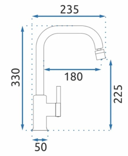 Смеситель для мойки Rea Polo Chrome B9940