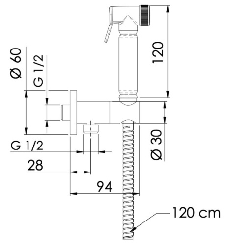 Гигиенический душ Remer 338M332OL, хром