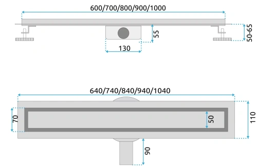 Душевой трап Rea Neox pro gold matt 1000 G2850