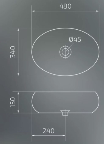 Умывальник Gid 9030bf