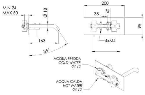 Смеситель для раковины Remer X Style X15Q