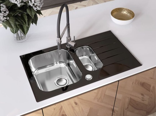 Мойка для кухни Alveus GLASSIX UP 20 RAL9005-90 (черный цвет) 860x500 1123823